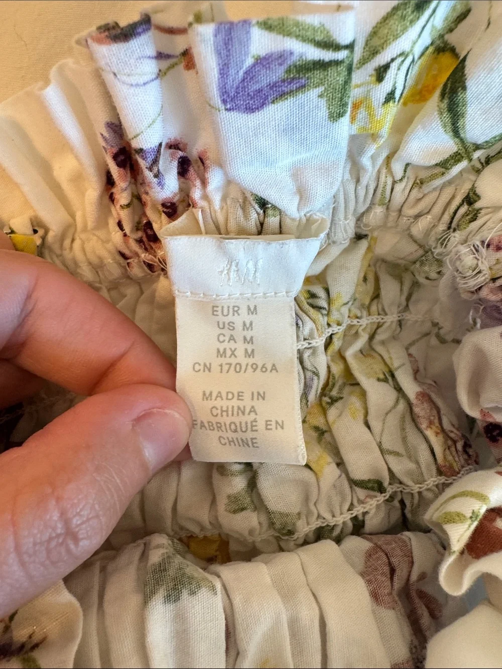 H&M White Floral Maxi Skirt with Multicolor Blooms - Picture 3 of 3